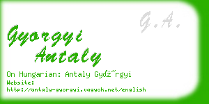 gyorgyi antaly business card